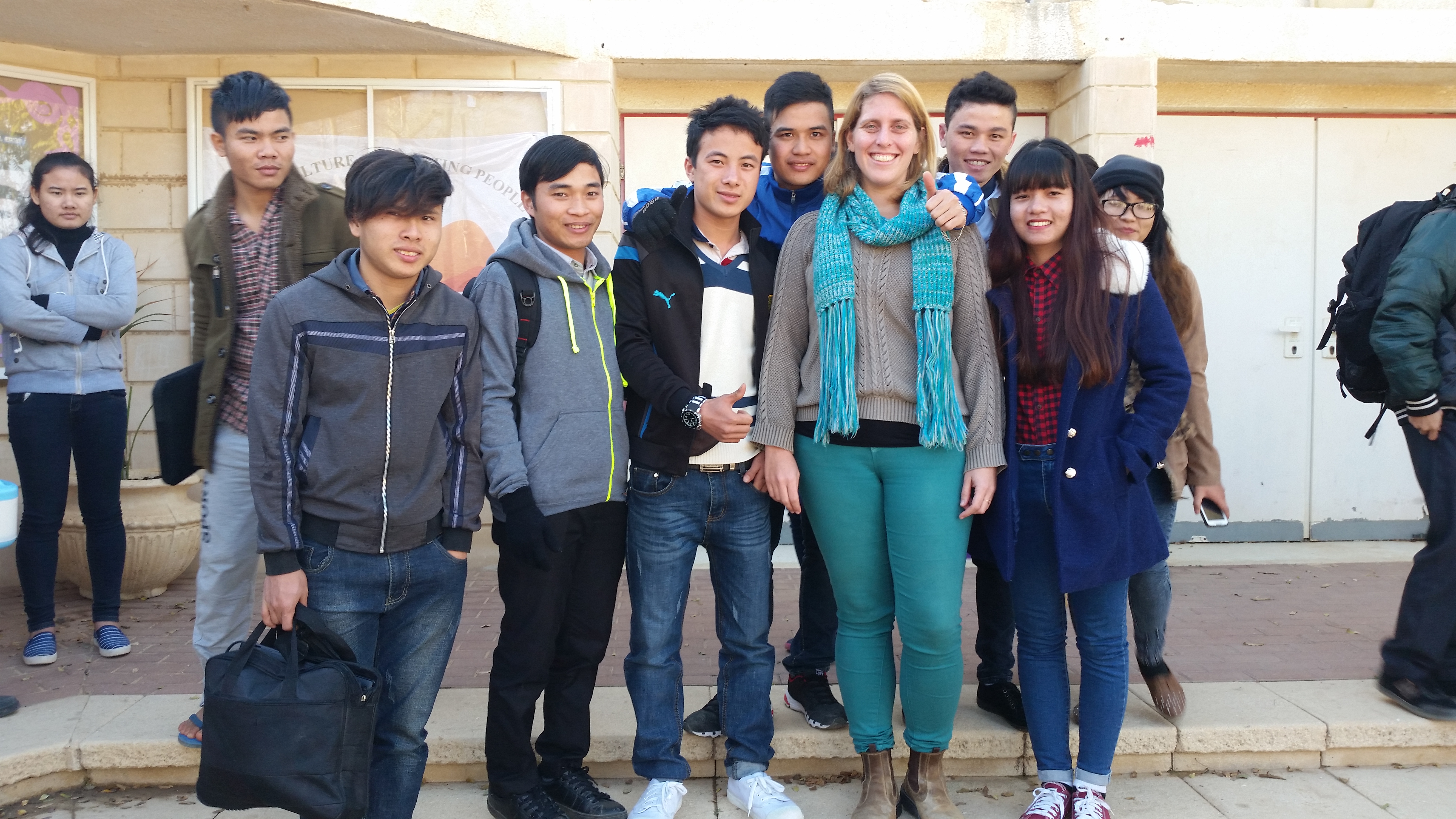 Adi with students