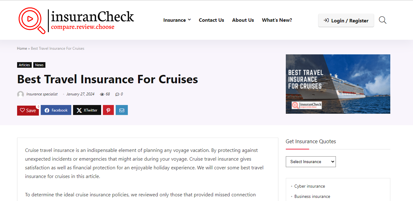 Best Travel Insurance For Cruises